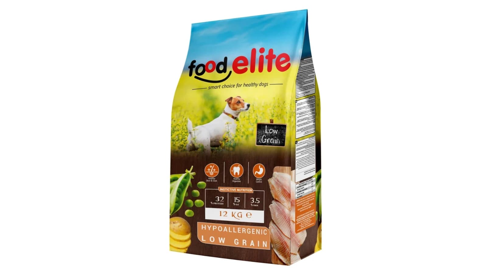 Food Elite Low Grain (32% protein 15% fat) 12kg Ξηρά Τροφή για Ενήλικους Σκύλους με Ψάρι & Κοτόπουλο