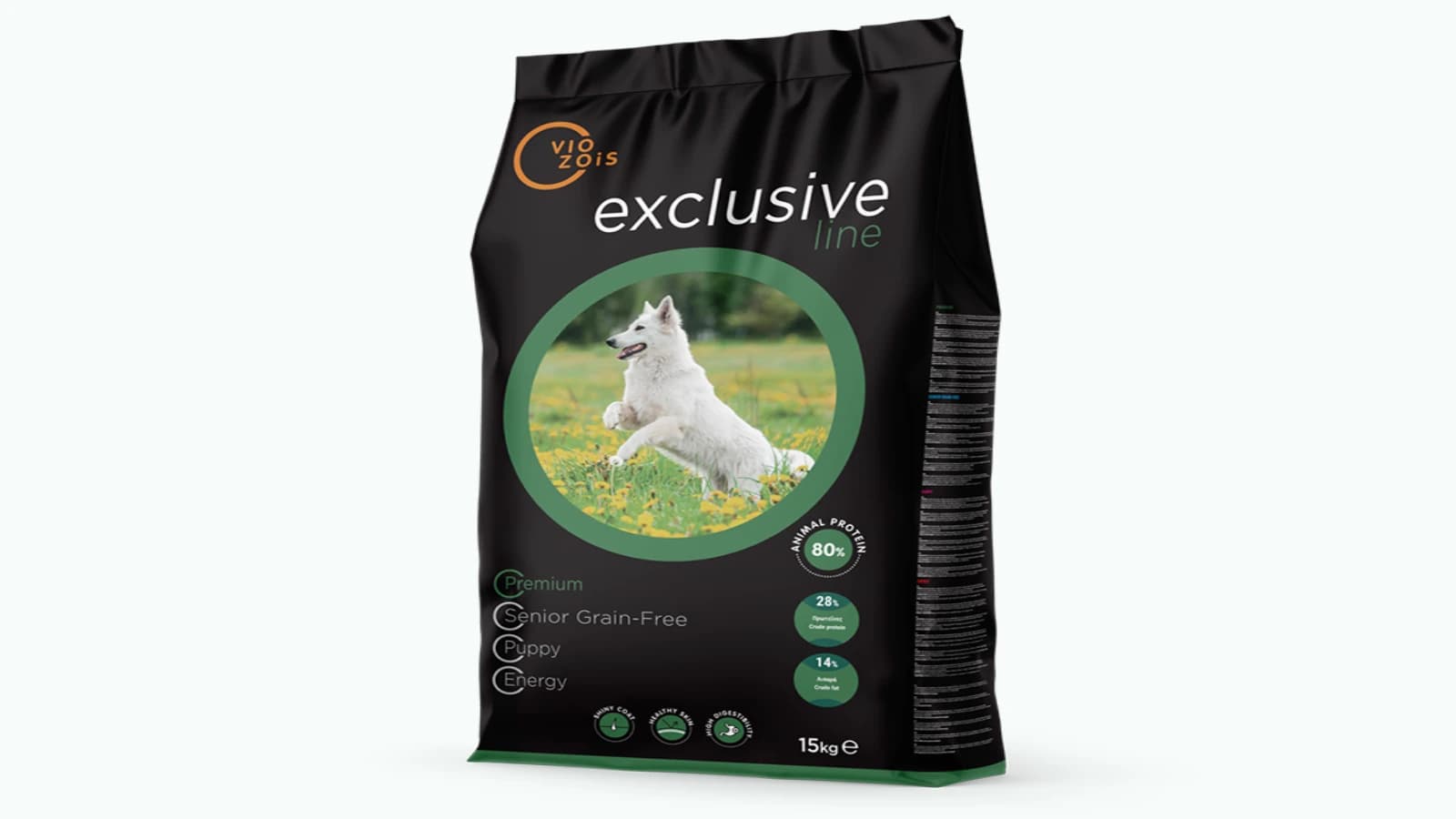 Viozois Exclusive Line Premium 15kg Ξηρά Τροφή χωρίς Σιτηρά για Ενήλικους Σκύλους με Κοτόπουλο