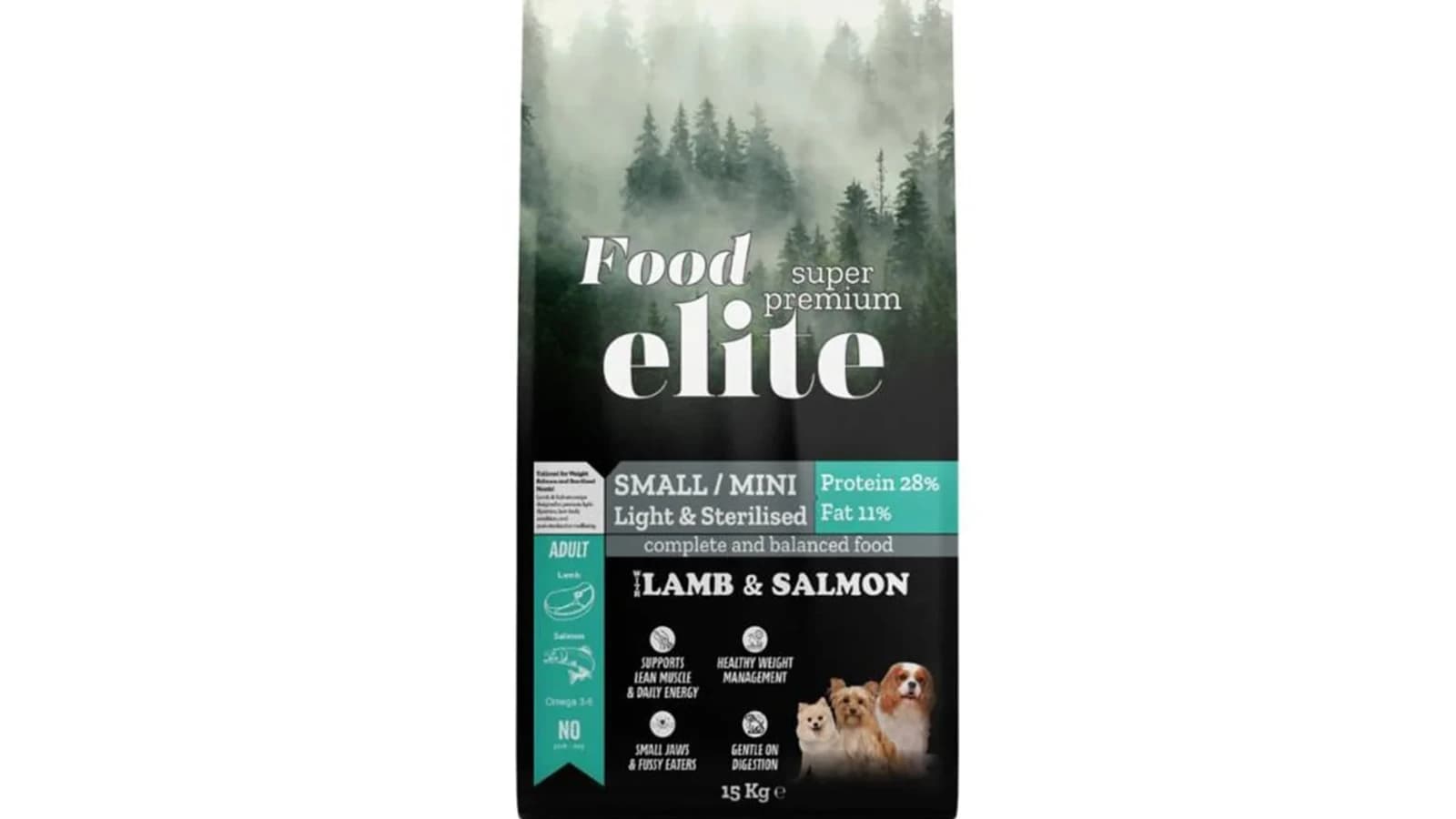Food Elite (28 protein 11 fat) 15kg Ξηρά Τροφή για Μίνι Ενήλικους Σκύλους με Αρνί & Σολομό